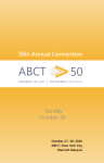 ABCT 50th Convention Sunday Oct 30 Program