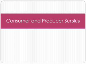 Consumer and Producer Surplus