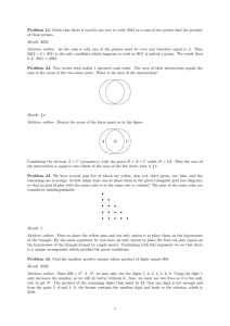 Problem 1J. Given that there is exactly one way to write 2013 as a