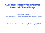 A Caribbean Perspective on Observed Impacts of Climate Change