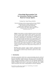 A Knowledge Representation Tool for Autonomous Machine