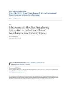 Effectiveness of a Shoulder Strengthening
