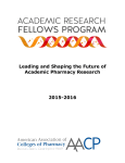2015-2016 ARFP Fellows, Master Mentors, and Staff Roster