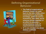 Organizational behavior