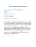 Natural selection articles for high school