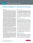 Artificial Intelligence in Teaching and Learning