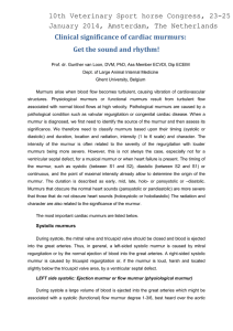 Clinical significance of cardiac murmurs: Get the sound and rhythm