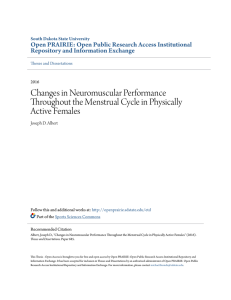 Changes in Neuromuscular Performance