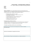 Ch 3 – Biological Bases of Behavior Workbook