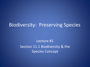 Biodiversity: Preserving Species