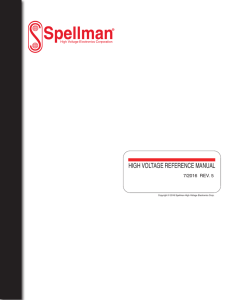 Spellman High Voltage Reference Manual 2016