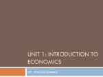 Unit 1: Introduction to economics