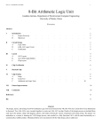 8Bit Arithmetic Logic Unit