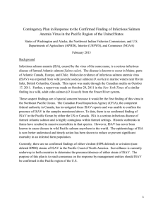 ISA Virus Regional Contingency Plan - NWIFC Access