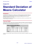 Standard Deviation of Means Calculator