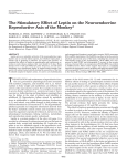 The Stimulatory Effect of Leptin on the Neuroendocrine