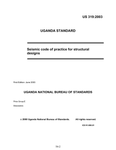US 319:2003 UGANDA STANDARD Seismic code of