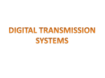 6.1 Digital Transmission Systems