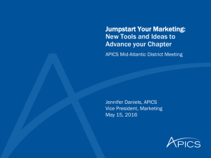 Jump Start Your Meeting - APICS Mid Atlantic District