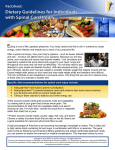 Dietary Guidelines for Individuals with SCI