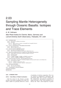 2.03 Sampling Mantle Heterogeneity through Oceanic Basalts