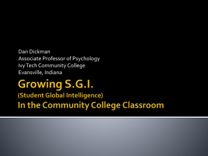 Growing SGI - The League for Innovation in the Community College