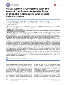 Visual Acuity Is Correlated with the Area of the Foveal Avascular