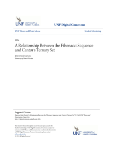 A Relationship Between the Fibonacci Sequence and Cantor`s