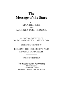 Message of the Stars - The Rosicrucian Fellowship