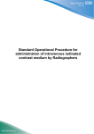 Standard Operational Procedure for administration of intravenous