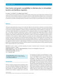 Host factors and genetic susceptibility to infections due to