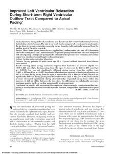 Improved Left Ventricular Relaxation During Short