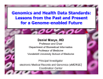 Genomics and Health Data Standards: Lessons from the Past and