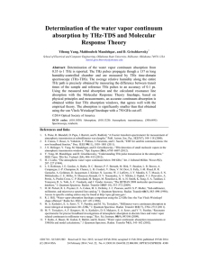 Determination of the water vapor continuum absorption by THz