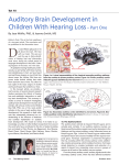 Auditory Brain Development in Children With Hearing Loss– Part One