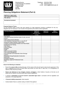 Planning Obligations Statement