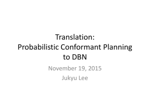 Translation: Probabilistic Conformant Planning to DBN