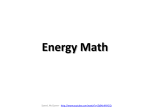 Energy Math
