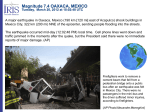 Magnitude 7.4 OAXACA, MEXICO