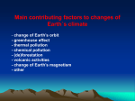 Main contributing factors to changes of Earth´s climate