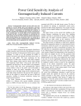 Power Grid Sensitivity Analysis of Geomagnetically