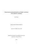 Examination and optimization of high resolution PET detector modules