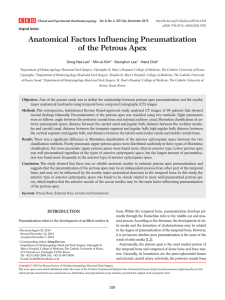 Anatomical Factors Influencing Pneumatization of the Petrous Apex