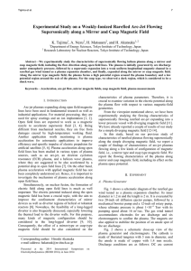 Experimental Study on a Weakly-Ionized Rarefied Arc