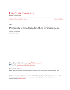 Propensity score adjusted method for missing data