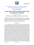 Energy Harvesting From Human Body Using Thermoelectric Generator