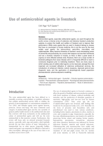 Use of antimicrobial agents in livestock