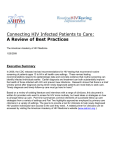 Linkage to Care Report on Best Practices