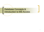 Database Intro