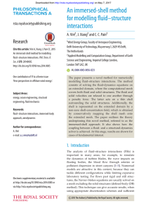 An immersed-shell method for modelling fluid–structure interactions